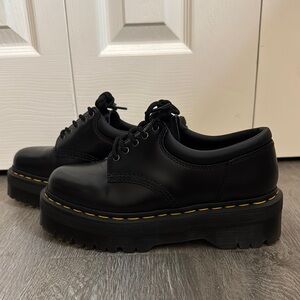 Black Platform Lace-Up Shoes
